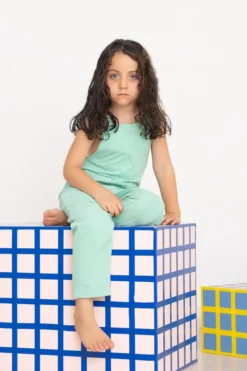 North Of West Sale Kids' Play Overalls - Seafoam