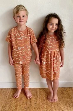 North Of West Kids' Snake Rainbow Dress - Sunset