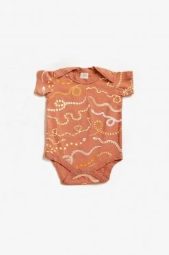 North Of West Kids' Snake Rainbow Onesie - Sunset