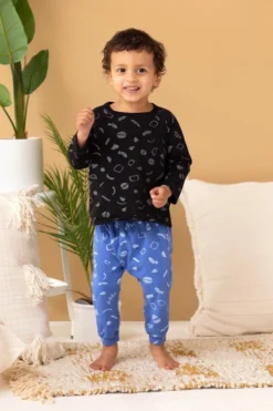 North Of West Baby's Squiggles Harem Pants - Azure
