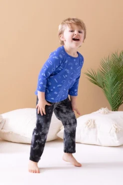 North Of West Sale Kids' Squiggles Raglan Tee - Azure 12 North Of West Sale Kids' Squiggles Raglan Tee - Azure