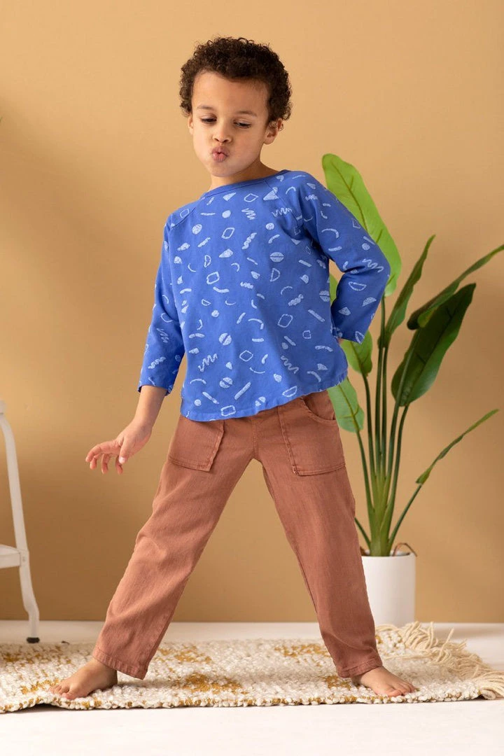 North Of West Sale Kids' Squiggles Raglan Tee - Azure 3 North Of West Sale Kids' Squiggles Raglan Tee - Azure