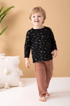 North Of West Sale Kids' Squiggles Raglan Tee - Black