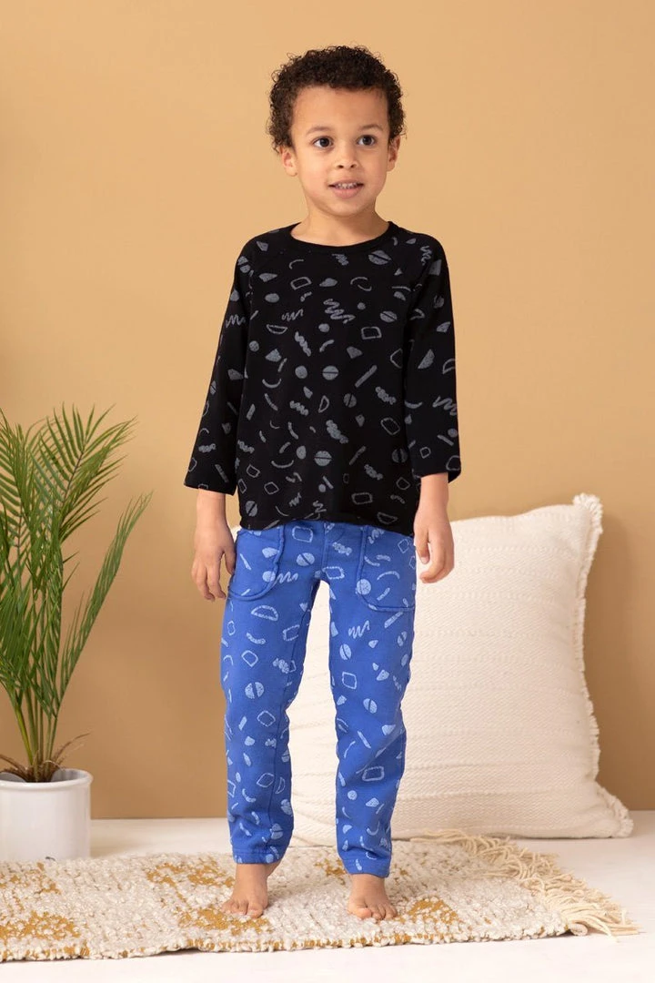 North Of West Kids' Squiggles Traveler Sweatpants - Azure Sale 4 North Of West Kids' Squiggles Traveler Sweatpants - Azure Sale