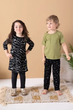 North Of West Kids' Squiggles Traveler Sweatpants - Black