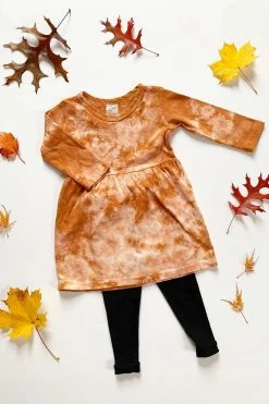 North Of West Kids' Tie Dye Long Sleeve Dress - Amber 20 North Of West Kids' Tie Dye Long Sleeve Dress - Amber