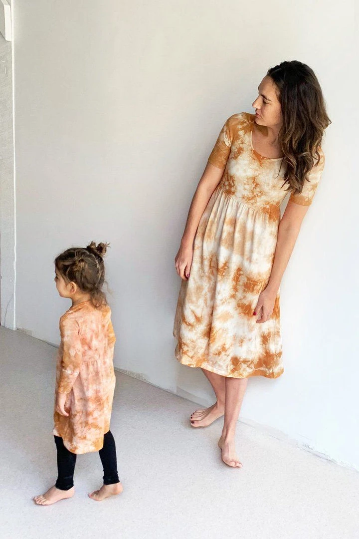 North Of West Kids' Tie Dye Long Sleeve Dress - Amber 9 North Of West Kids' Tie Dye Long Sleeve Dress - Amber