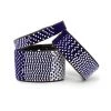 Swahili Coast Design Ombre Dark Blue Beaded Leather Cuff