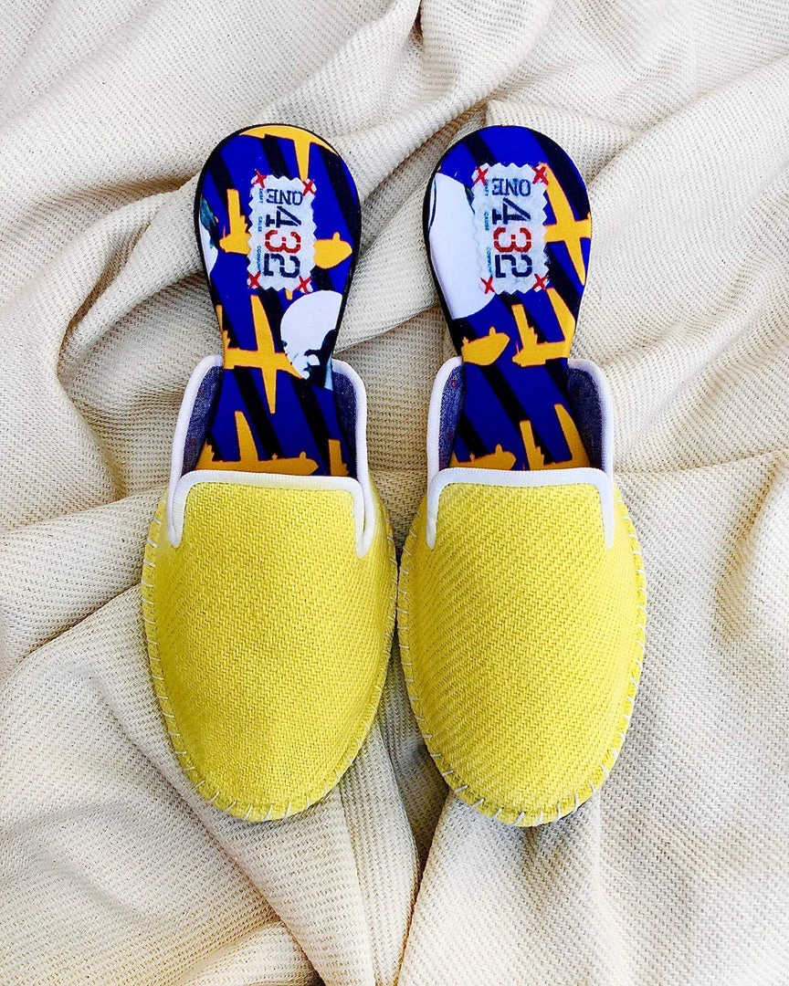 ONE432 Recycled Unisex Slippers - Basant Yellow 3 ONE432 Recycled Unisex Slippers - Basant Yellow