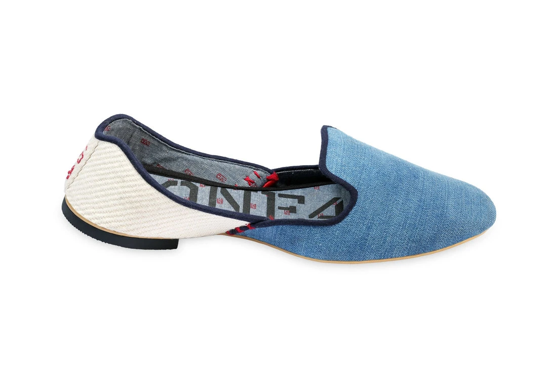 ONE432 Women's Recycled Jutti Loafer - Courtney Denim Shoes 3 ONE432 Women's Recycled Jutti Loafer - Courtney Denim Shoes