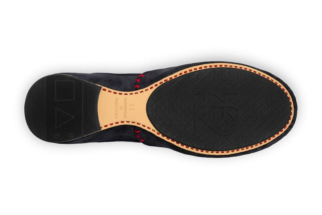 ONE432 Men's Chaudhry Jutti Loafer - Navy 7 ONE432 Men's Chaudhry Jutti Loafer - Navy