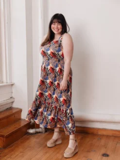 Mata Traders Fair Trade Opal Layered Palms Dress