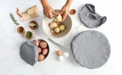 Aplat Couvre-Plat Zero Waste Bowl Cover - Chambray Home Goods
