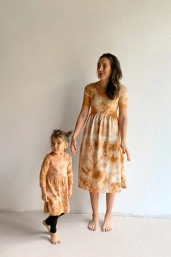 North Of West Flora Tie Dye Dress - Amber