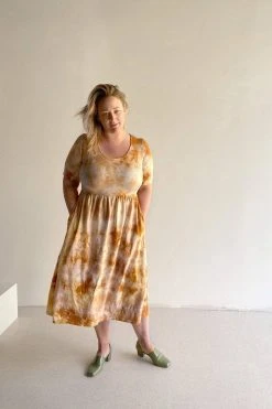 North Of West Flora Tie Dye Dress - Amber