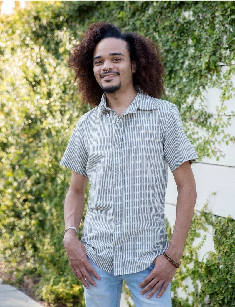 Passion Lilie Men's Antonio Ikat Button Down Shirt 5 Passion Lilie Men's Antonio Ikat Button Down Shirt