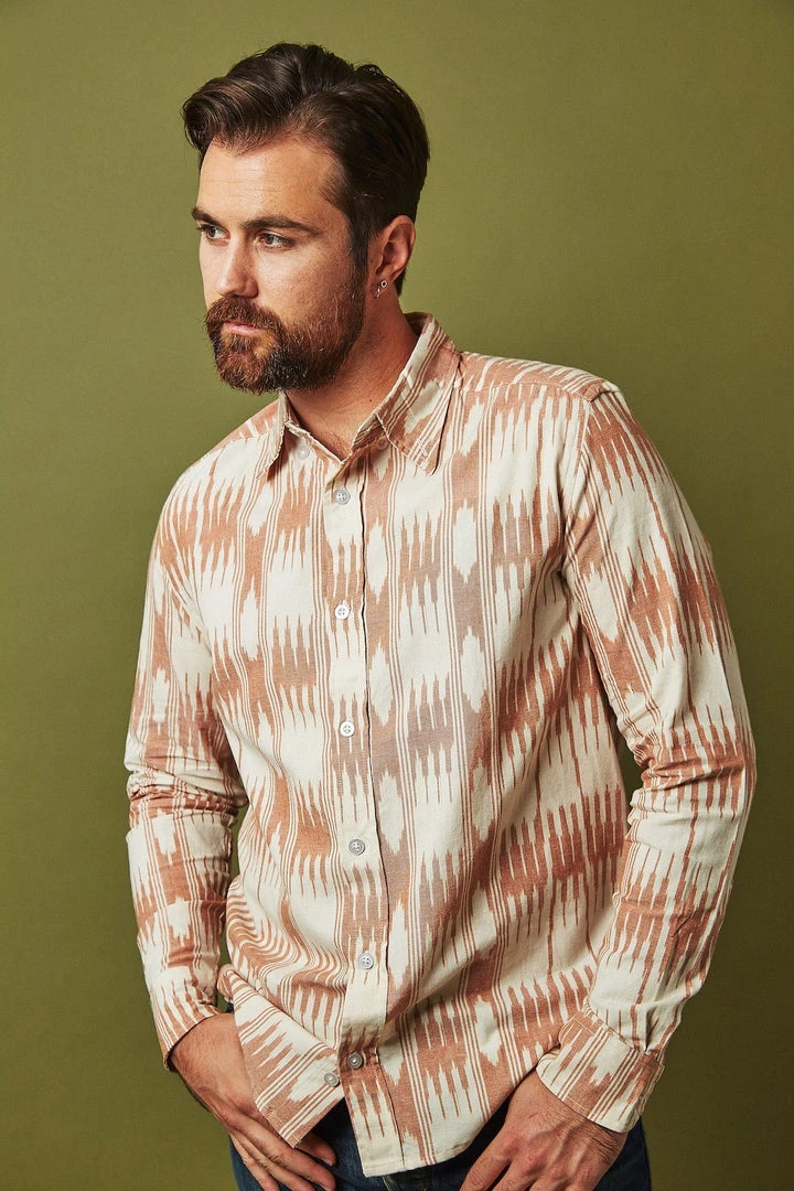 Passion Lilie Men's Banded Stripes Button Down Shirt 3 Passion Lilie Men's Banded Stripes Button Down Shirt