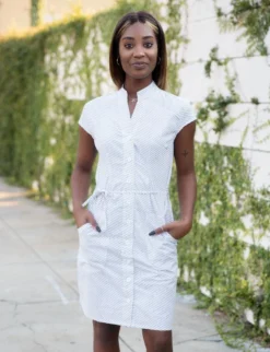 Passion Lilie Bianca Button Dress