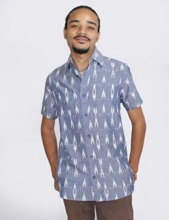 Passion Lilie Men's Celestial Ikat Button Down Shirt Best Sellers