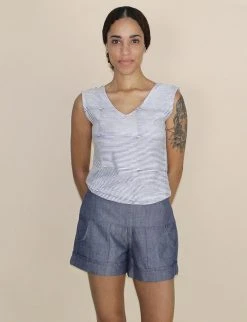 Passion Lilie Best Sellers Chambray Ikat Shorts