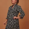 Passion Lilie Geometric Button-Up Dress Fair Trade 1 Passion Lilie Geometric Button-Up Dress Fair Trade