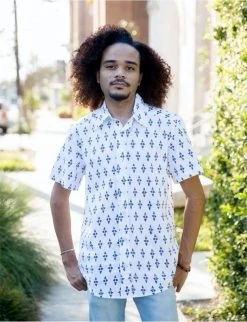 Passion Lilie Men's Jackson Ikat Button Down Shirt