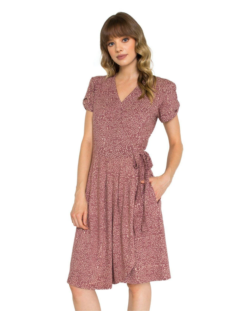 Passion Lilie Mauve Dots Jersey Dress 4 Passion Lilie Mauve Dots Jersey Dress