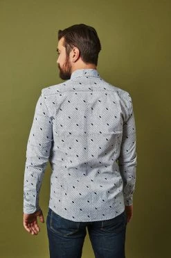 Passion Lilie Men's Diagonal Button Down Shirt