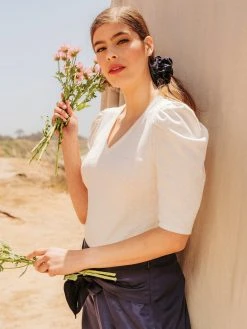 Valani Pauline Hemp Knit Puff Top