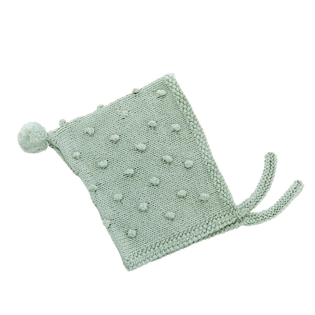 Pebble Fair Trade Baby Bobble Bonnet - Teal 3 Pebble Fair Trade Baby Bobble Bonnet - Teal