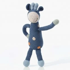 Pebble Blue Giraffe Rattle Baby Gifts