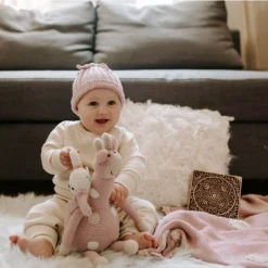 Pebble Large Giraffe - Dusky Pink Fair Trade