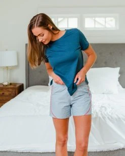 Leena & Lu New Arrivals Pima Poplin Short Lounge Set