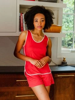 Leena & Lu Pima Tank And Short Pajama Set New Arrivals