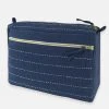 Anchal Accessories Pin Stitch Large Toiletry Bag - Navy