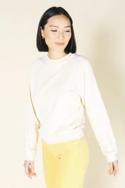 Poplinen Agnes Raglan Sweatshirt - Cream