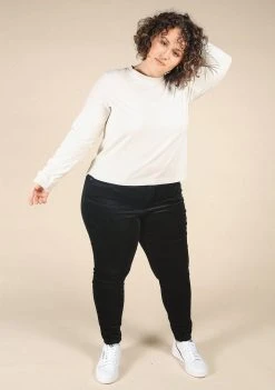 Poplinen Clothing Gwen Tencel Long Sleeve Tee - Ivory