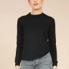 Poplinen Gwen Tencel Long Sleeve Tee - Black
