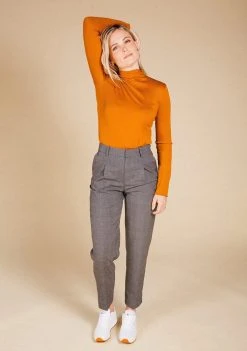 Poplinen Norma Ribbed Modal Turtleneck - Copper Best Sellers