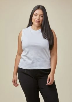 Poplinen Clothing Recy Muscle Tank - White