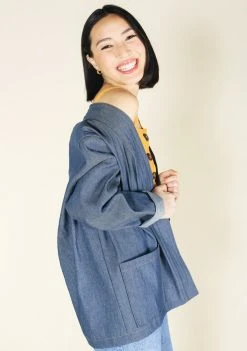 Poplinen Clothing Ren Upcycled Open Smock Jacket 9 Poplinen Clothing Ren Upcycled Open Smock Jacket