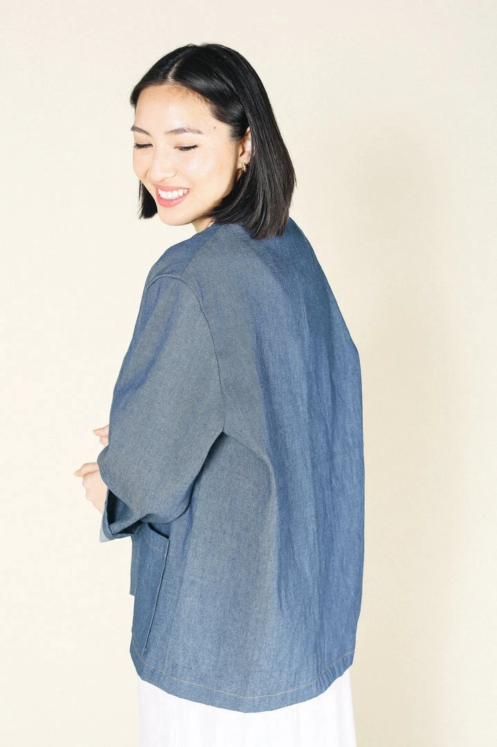 Poplinen Clothing Ren Upcycled Open Smock Jacket 5 Poplinen Clothing Ren Upcycled Open Smock Jacket