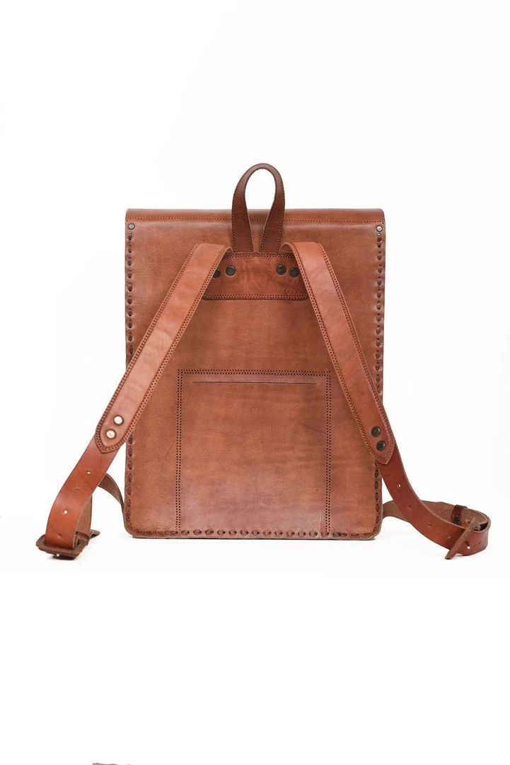 Purse & Clutch Leather Laptop Backpack - Russet Brown Accessories 5 Purse & Clutch Leather Laptop Backpack - Russet Brown Accessories