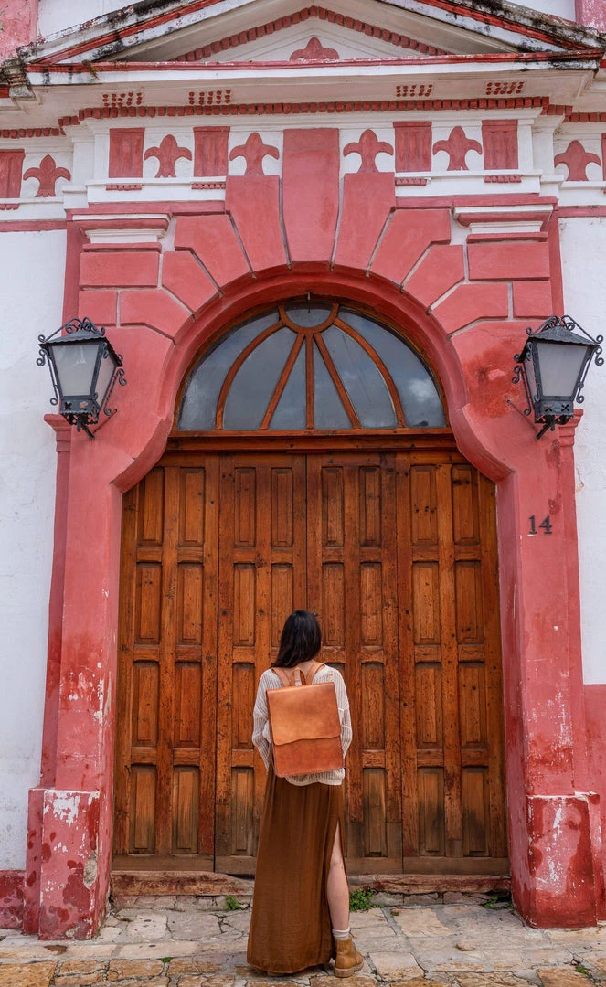 Purse & Clutch Leather Laptop Backpack - Russet Brown Accessories 8 Purse & Clutch Leather Laptop Backpack - Russet Brown Accessories