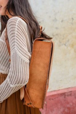 Purse & Clutch Leather Laptop Backpack - Russet Brown Accessories 14 Purse & Clutch Leather Laptop Backpack - Russet Brown Accessories