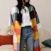 Anchal Clothing Quilted Multi-Check Cocoon Jacket