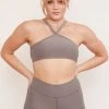 Wolven Recycled Pyramid Top - Wolf Gray Activewear + Athleisure 2 Wolven Recycled Pyramid Top - Wolf Gray Activewear + Athleisure