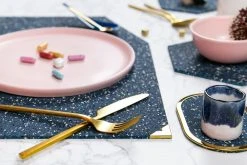 Slash Objects Kitchen + Dining Recycled Rubber Placemat Set