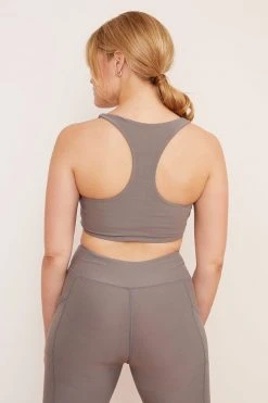 Wolven Activewear + Athleisure Recycled Yoga Top - Wolf Gray