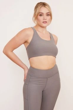 Wolven Activewear + Athleisure Recycled Yoga Top - Wolf Gray